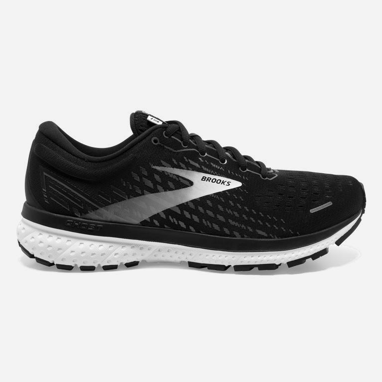 Brooks Men's Ghost 13 Road Running Shoes Singapore - Black/Blackened Pearl/White (73825-ULYV)